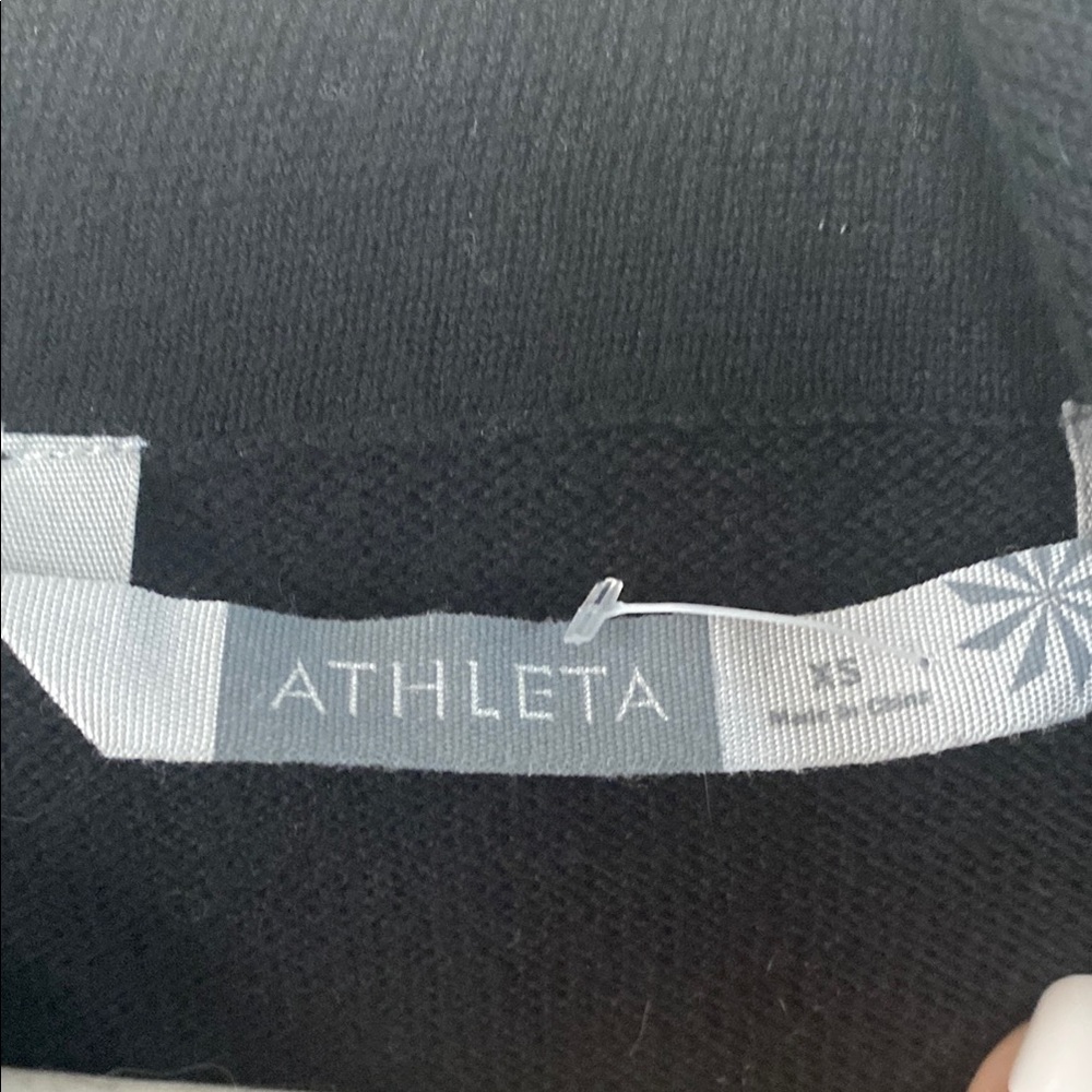 Athleta Black Cowl Neck Knit Sweater Dress Comfy Cozy - Picture 2 of 6